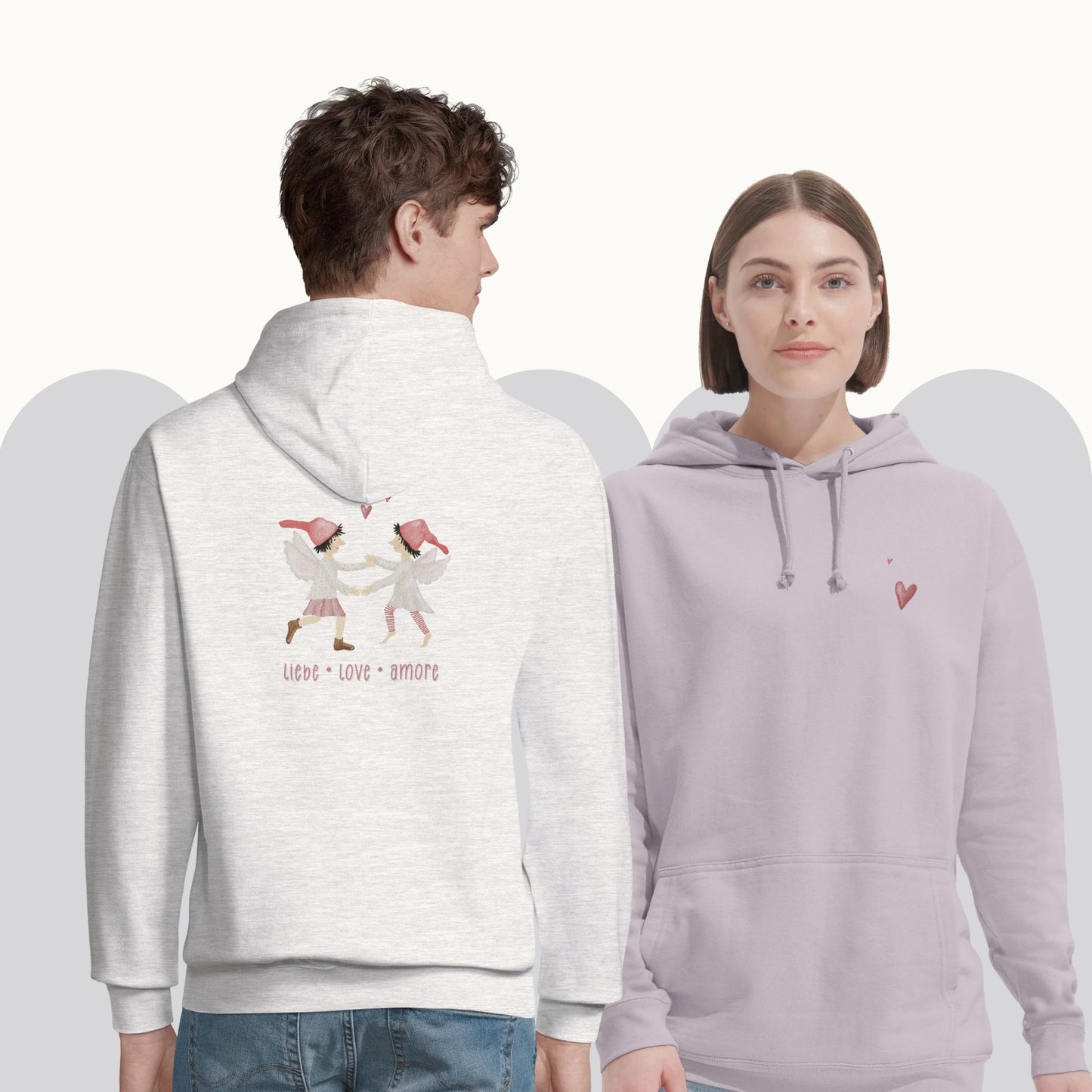 Hoodie "liebe love amore" mit Wichtelelfen