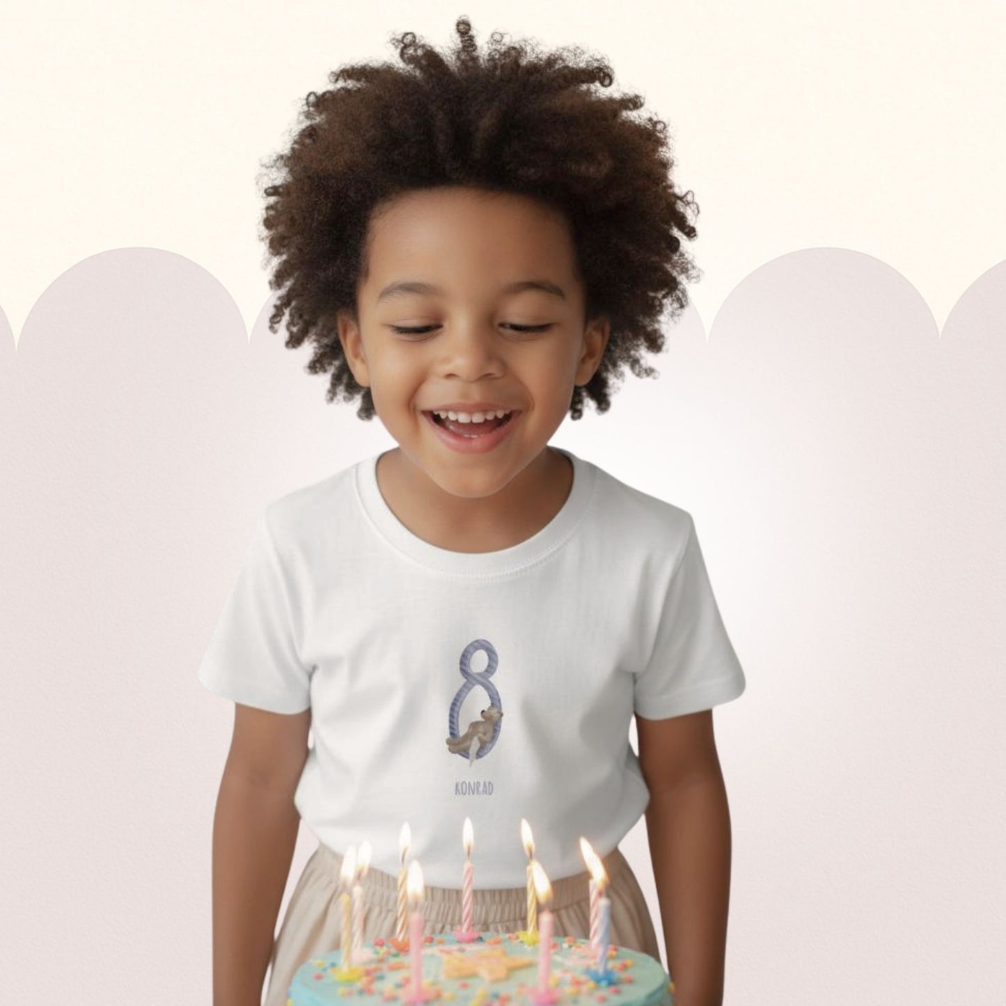 Kinder Geburtstags-T-Shirt "Geburtstags-Bär 8"