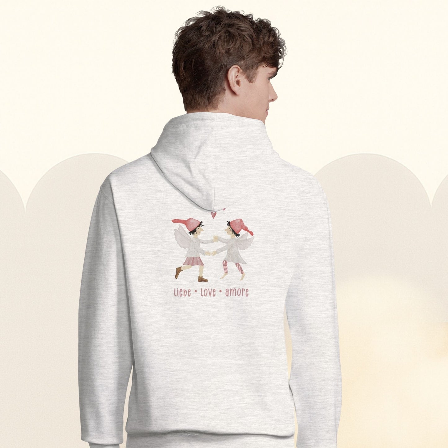 Hoodie "liebe love amore" mit Wichtelelfen