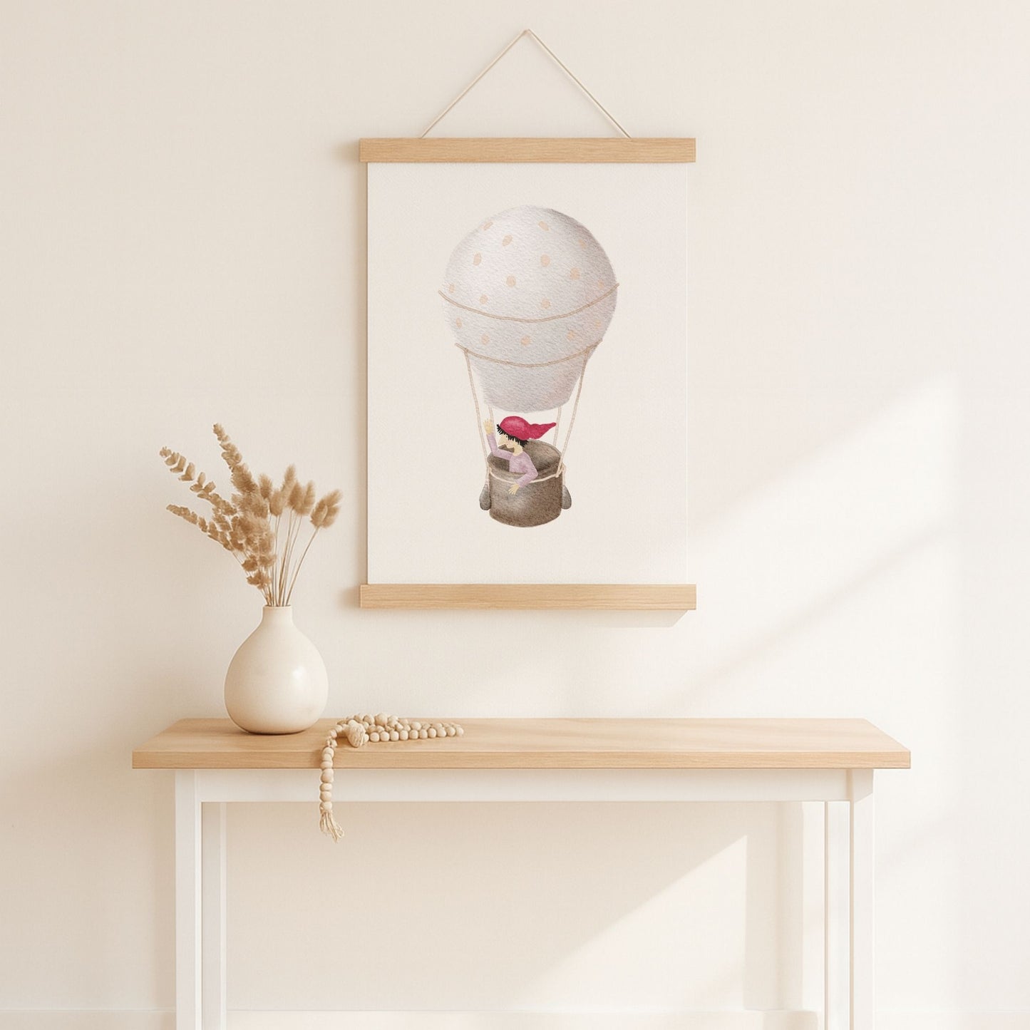 Poster "Zwerg auf Ballonfahrt"