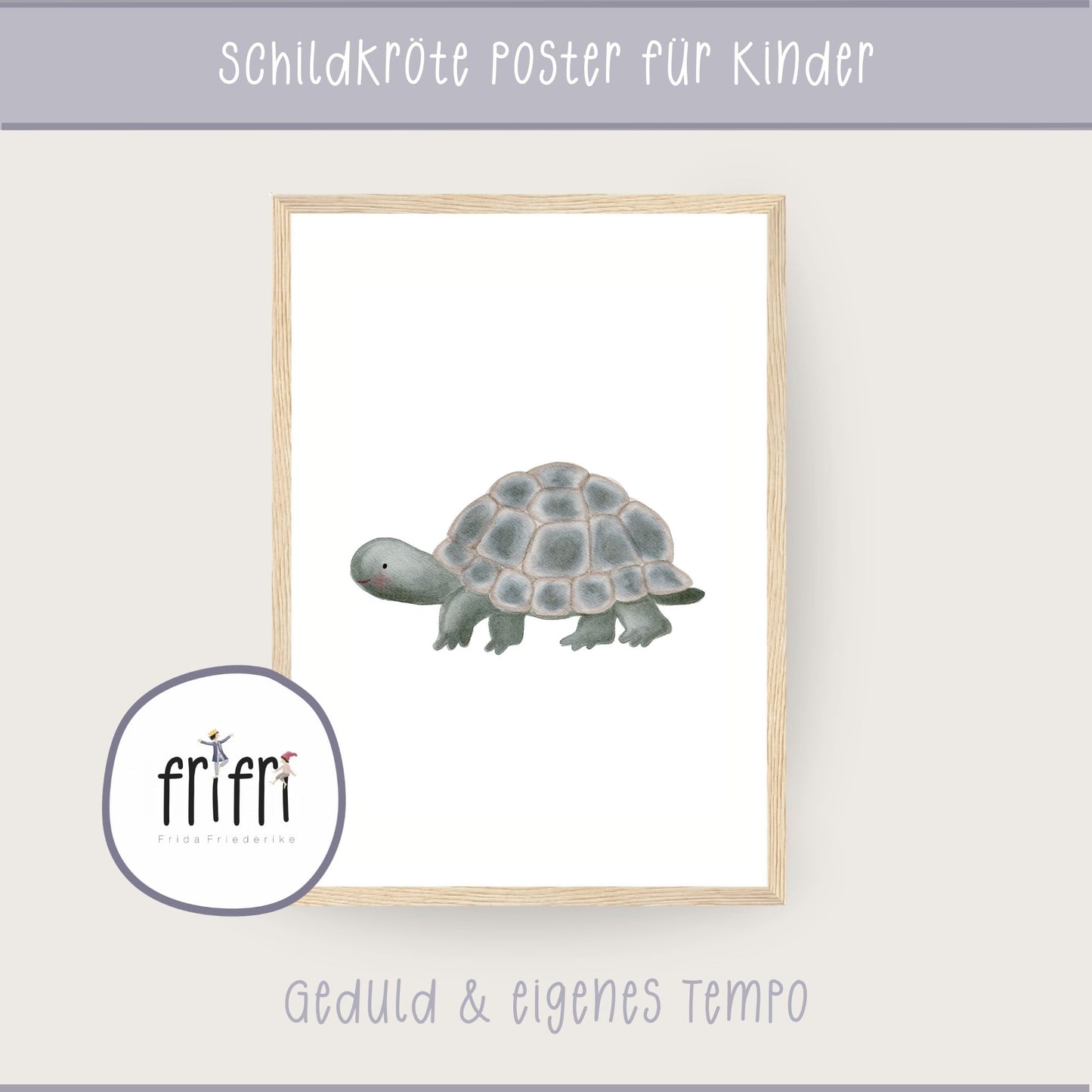 Poster "die ruhige Schildkröte" - Leise Stärken