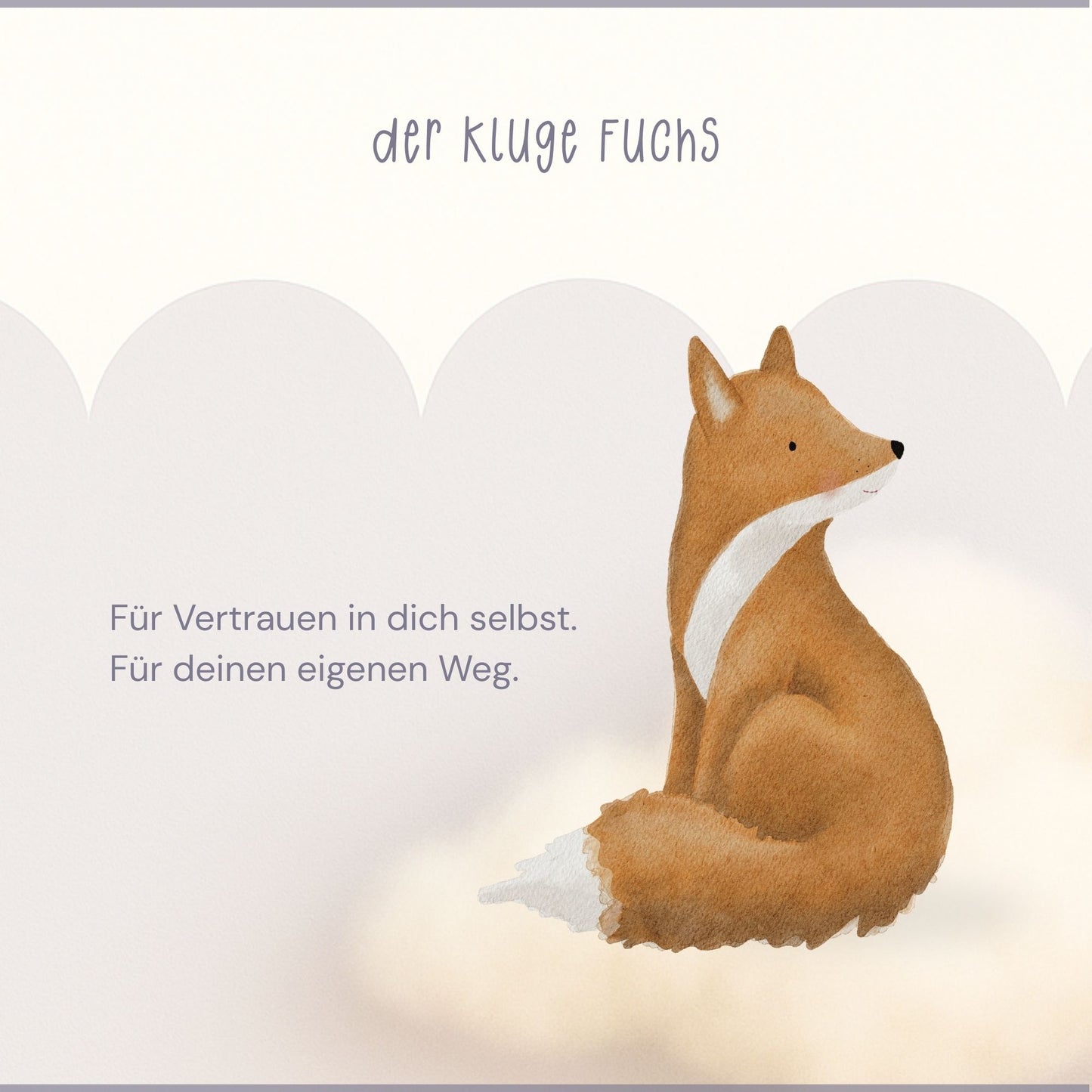 Hoodie für Kinder "kluger Fuchs" | personalisierbar