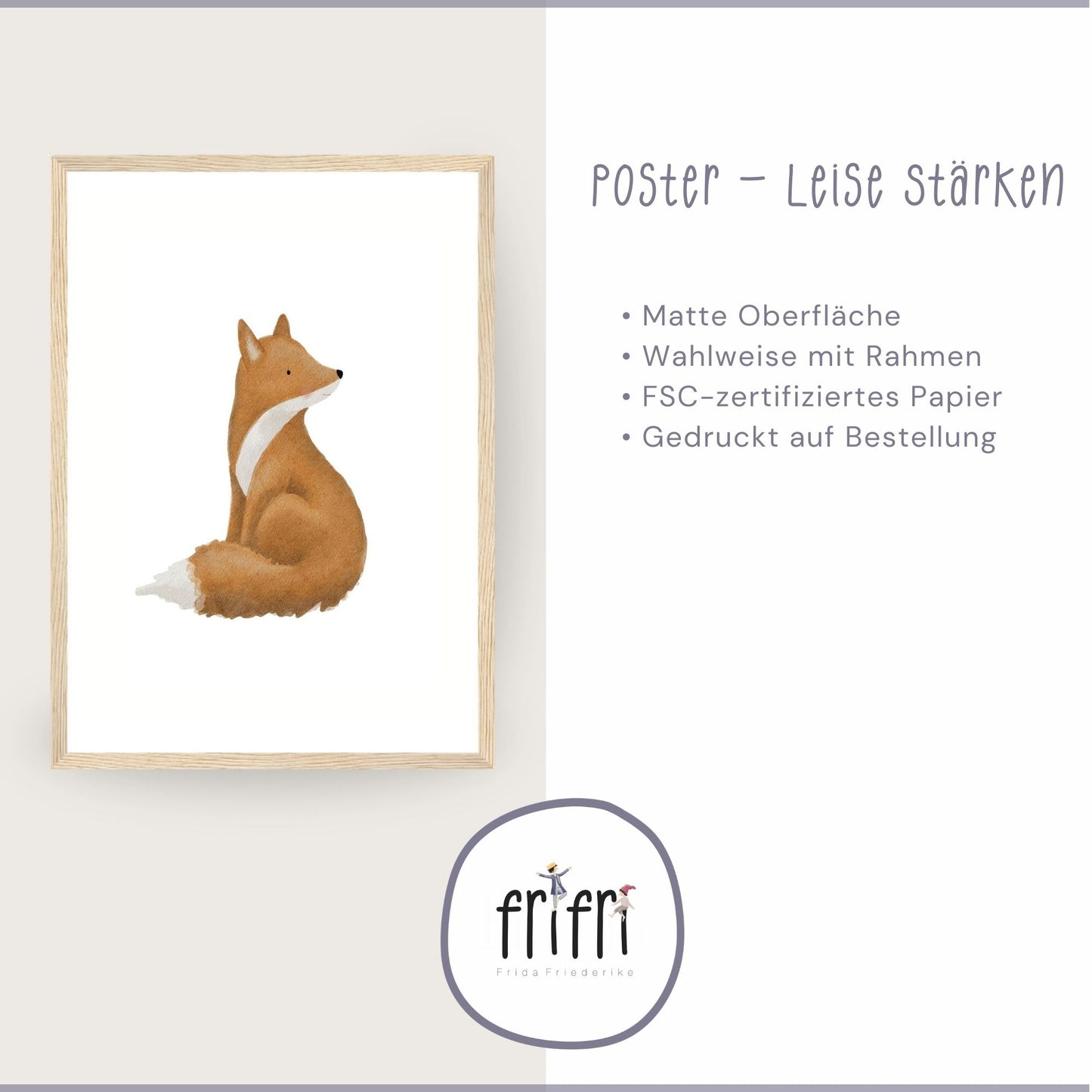 Poster "der kluge Fuchs" - Leise Stärken