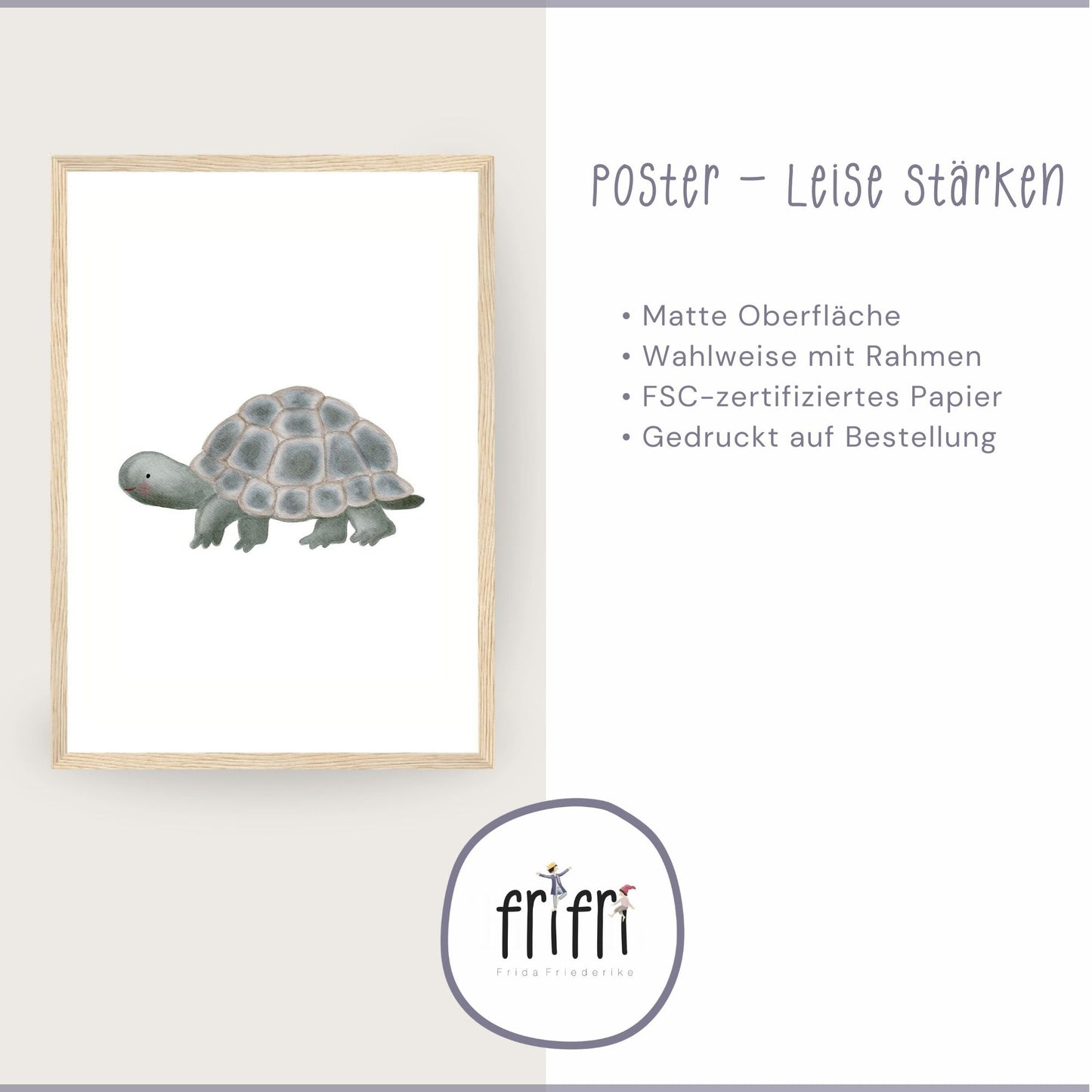 Poster "die ruhige Schildkröte" - Leise Stärken
