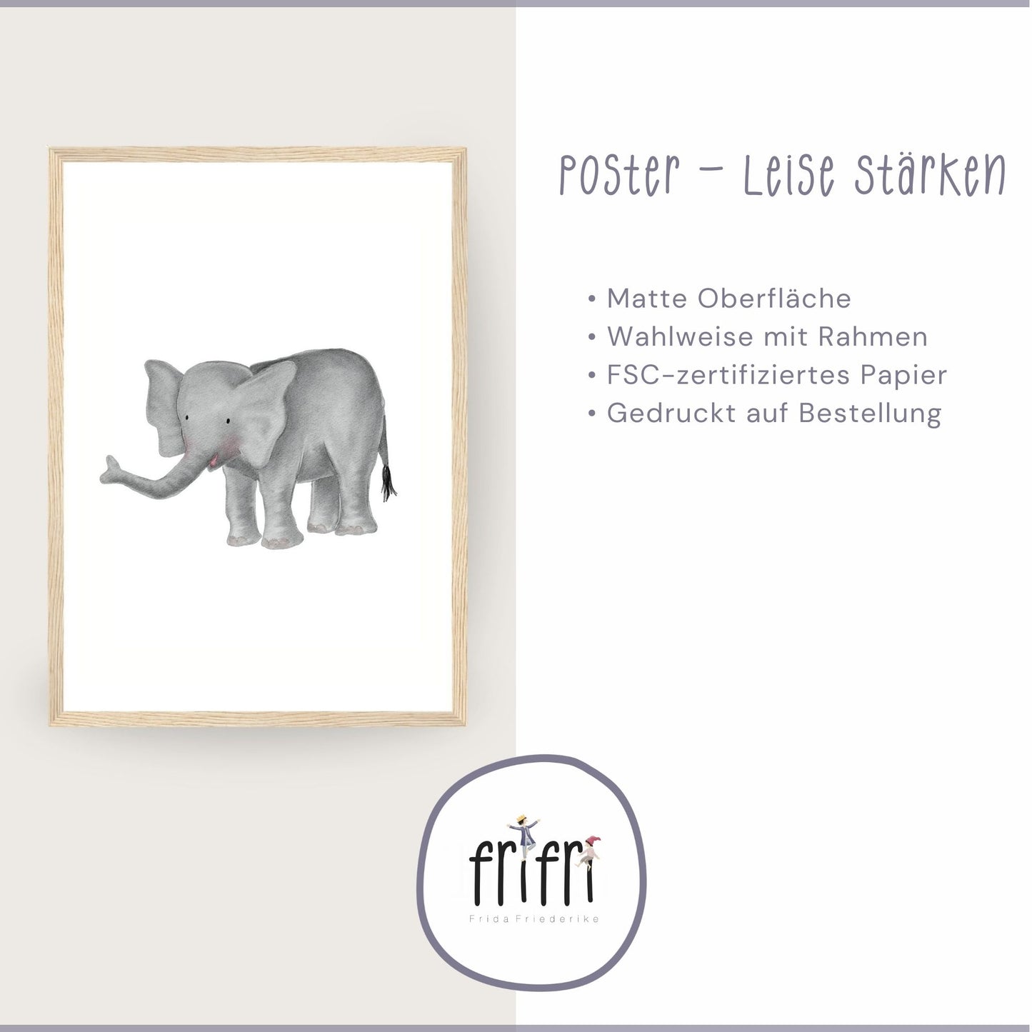 Poster "der treue Elefant" - Leise Stärken