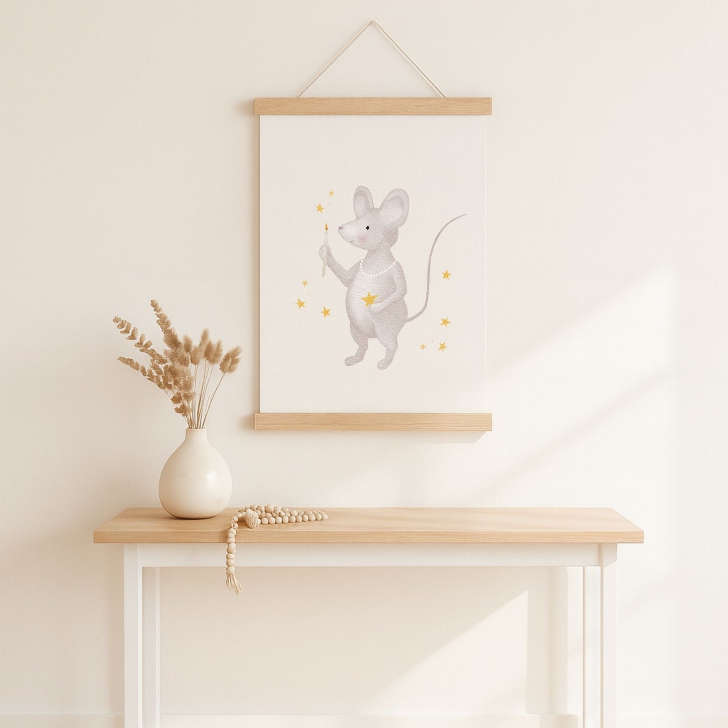 Poster "kleine Maus mit Sternen"