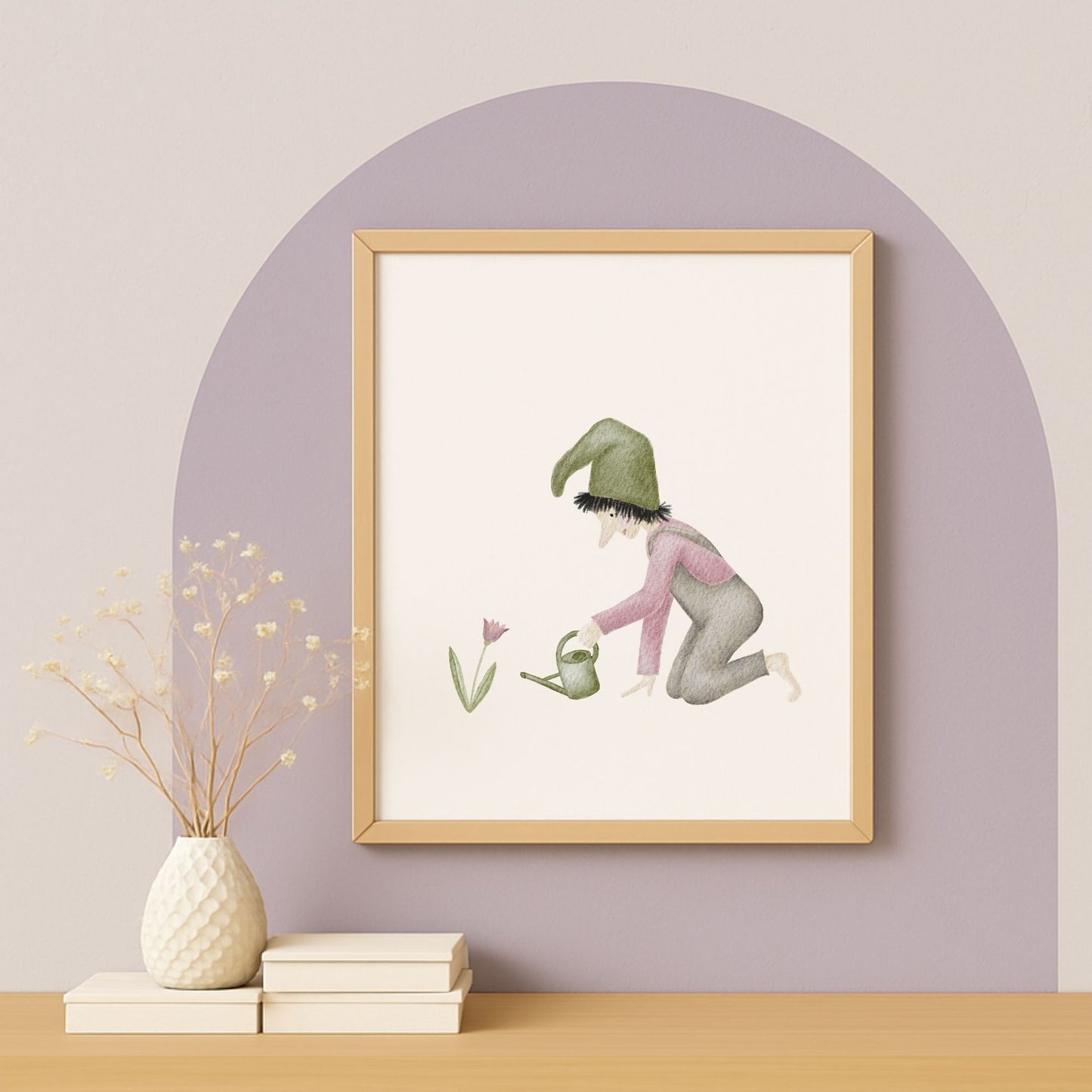 Poster "Zwerg mit Gießkanne"