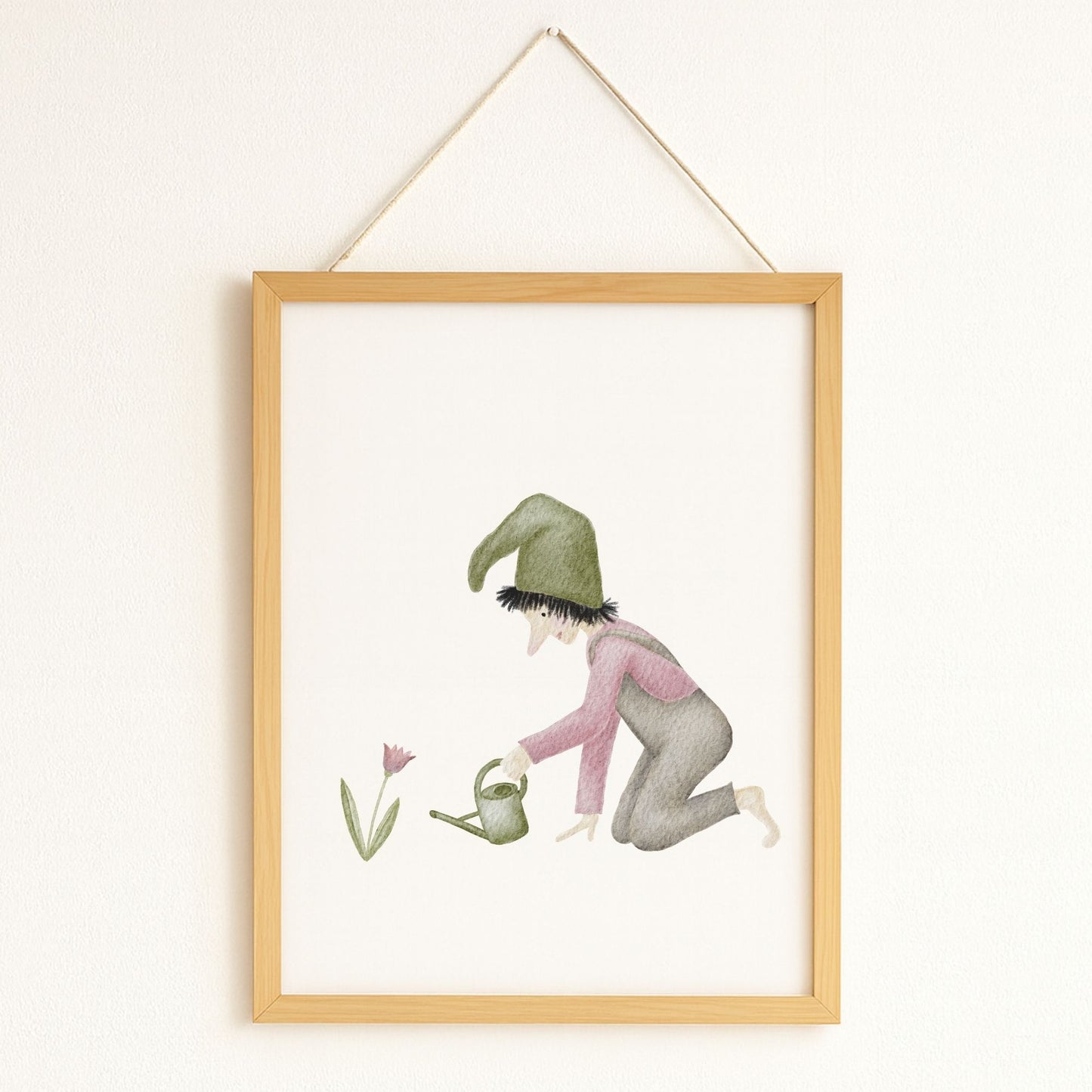 Poster "Zwerg mit Gießkanne"