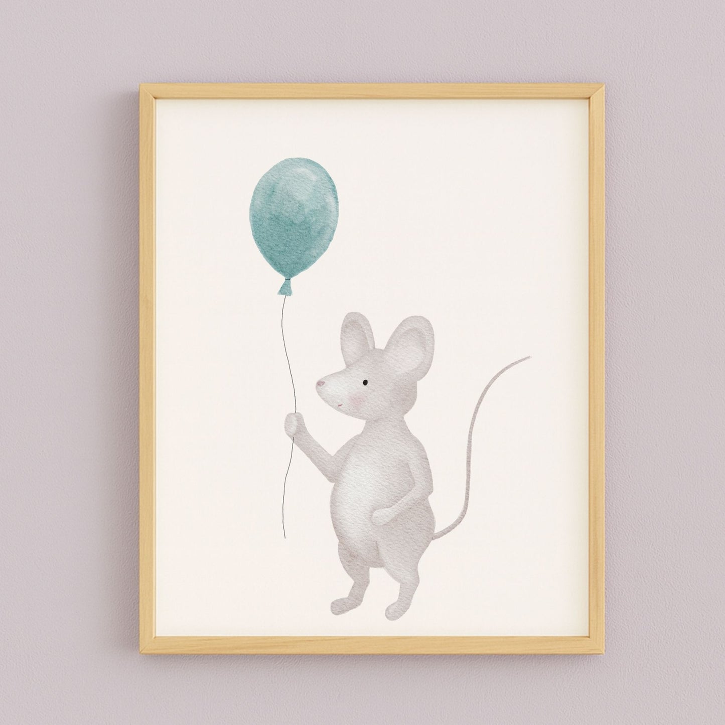 Poster "kleine Maus mit Luftballon"