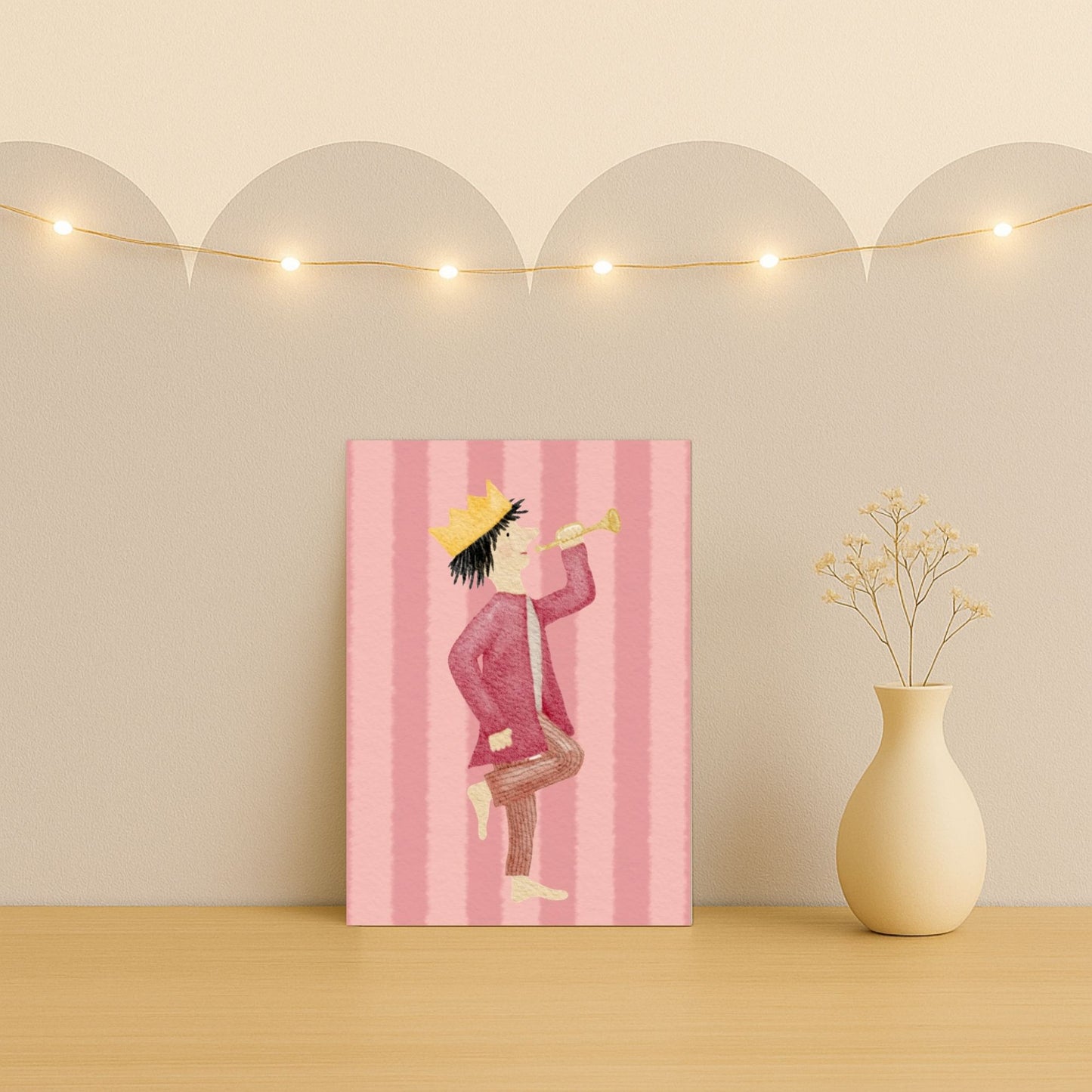 Grußkarten Set 10 Stück – "Geburtstagskönig" | handillustrierte Karten A6/A5 | Geburtstagsgruß mit Krone