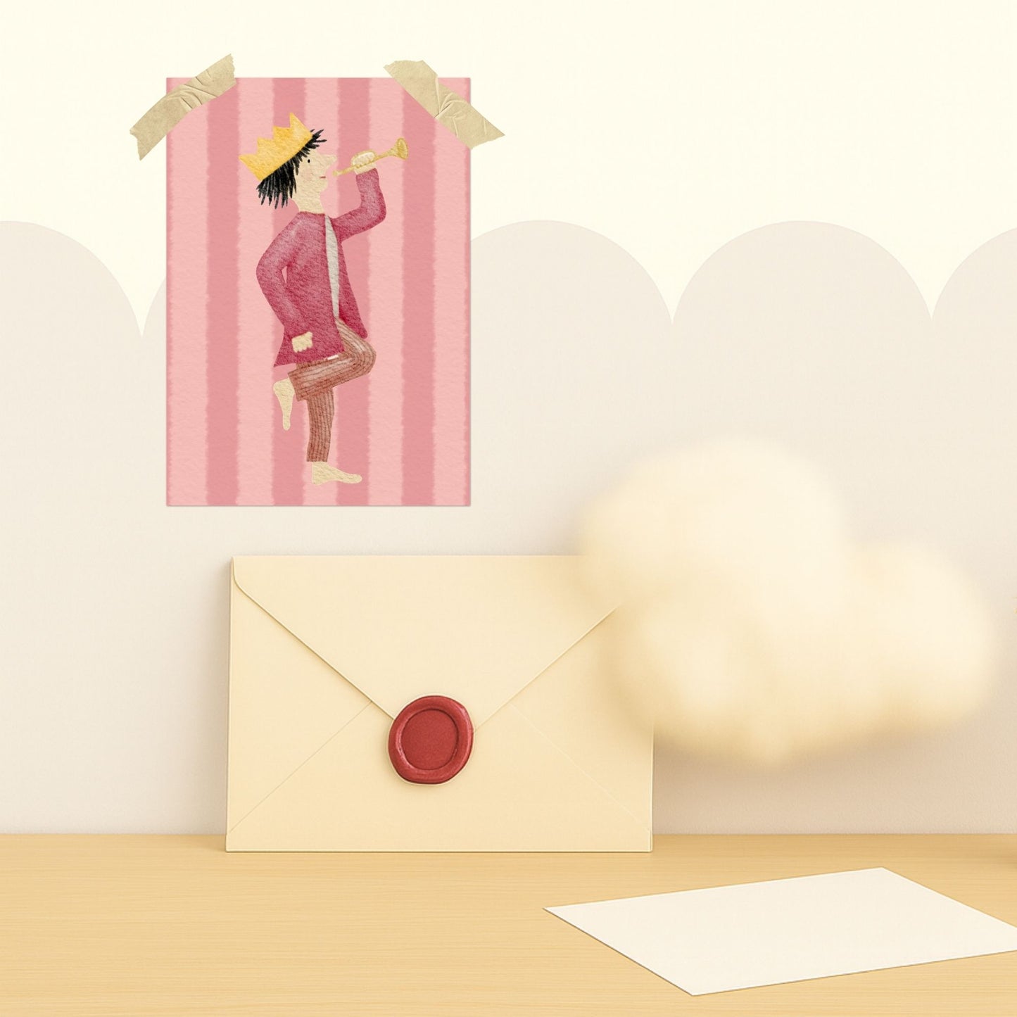 Grußkarten Set 10 Stück – "Geburtstagskönig" | handillustrierte Karten A6/A5 | Geburtstagsgruß mit Krone