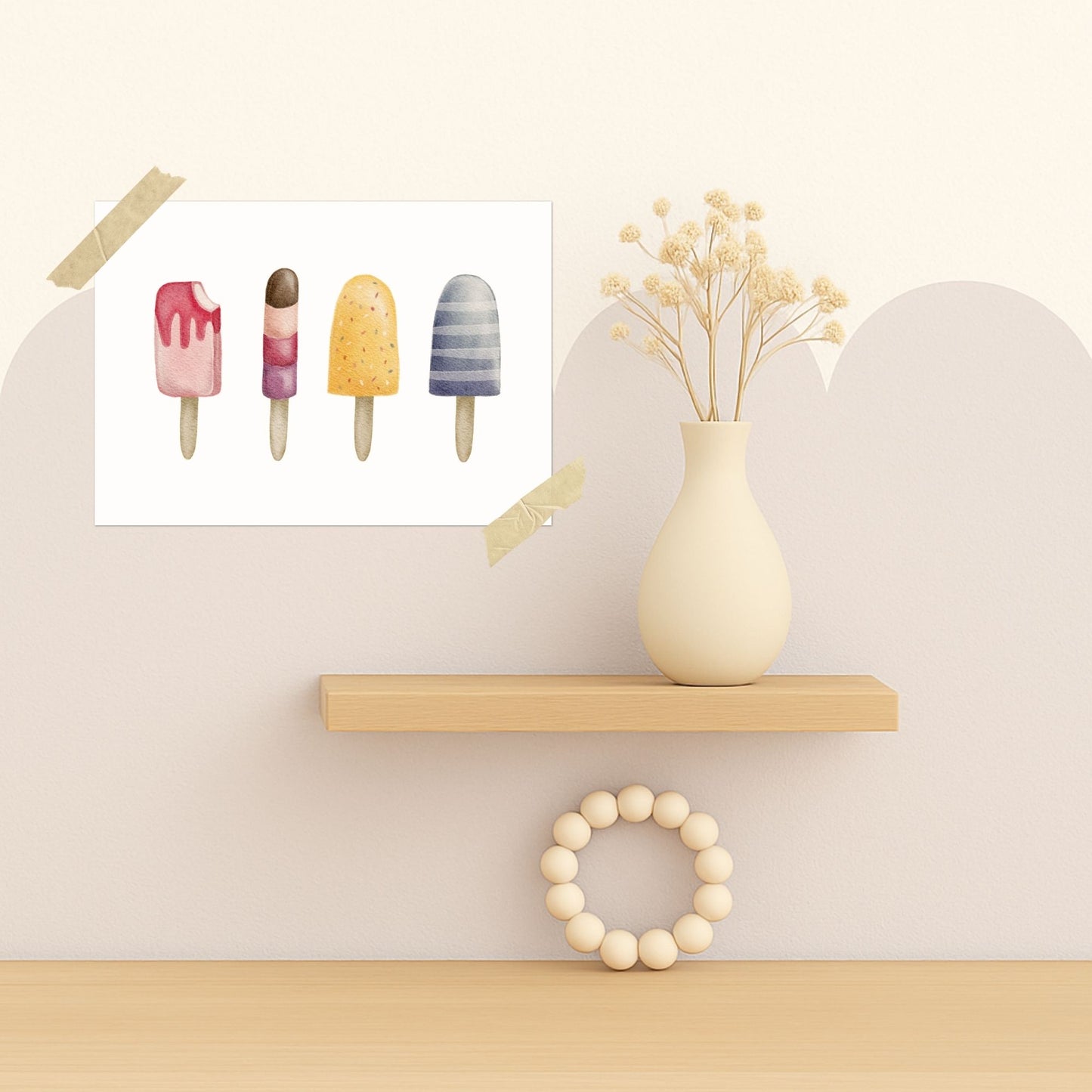 Grußkarten Set 10 Stück – "Eis am Stiel" | liebevoll illustrierte Postkarten A5/A6 | Sommergruß