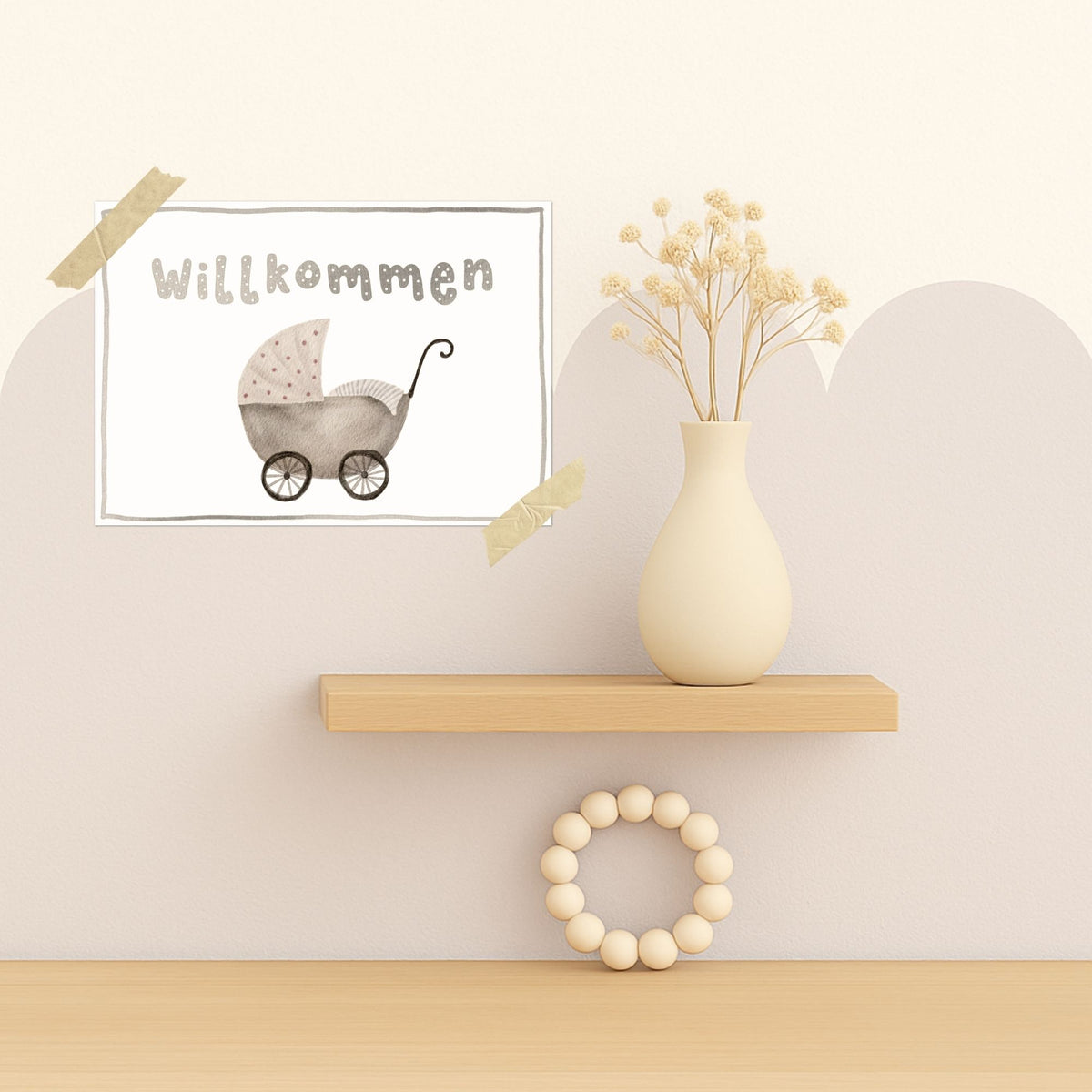 Grußkarten Set zur Geburt „Willkommen“ – 10 Karten