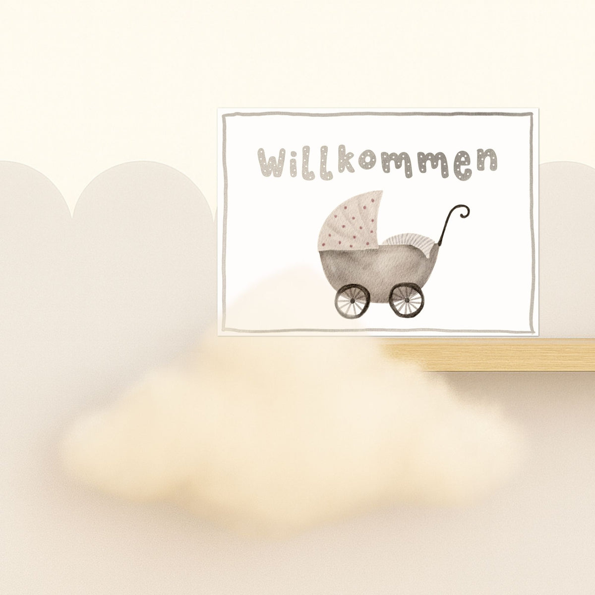 Grußkarten Set zur Geburt „Willkommen“ – 10 Karten