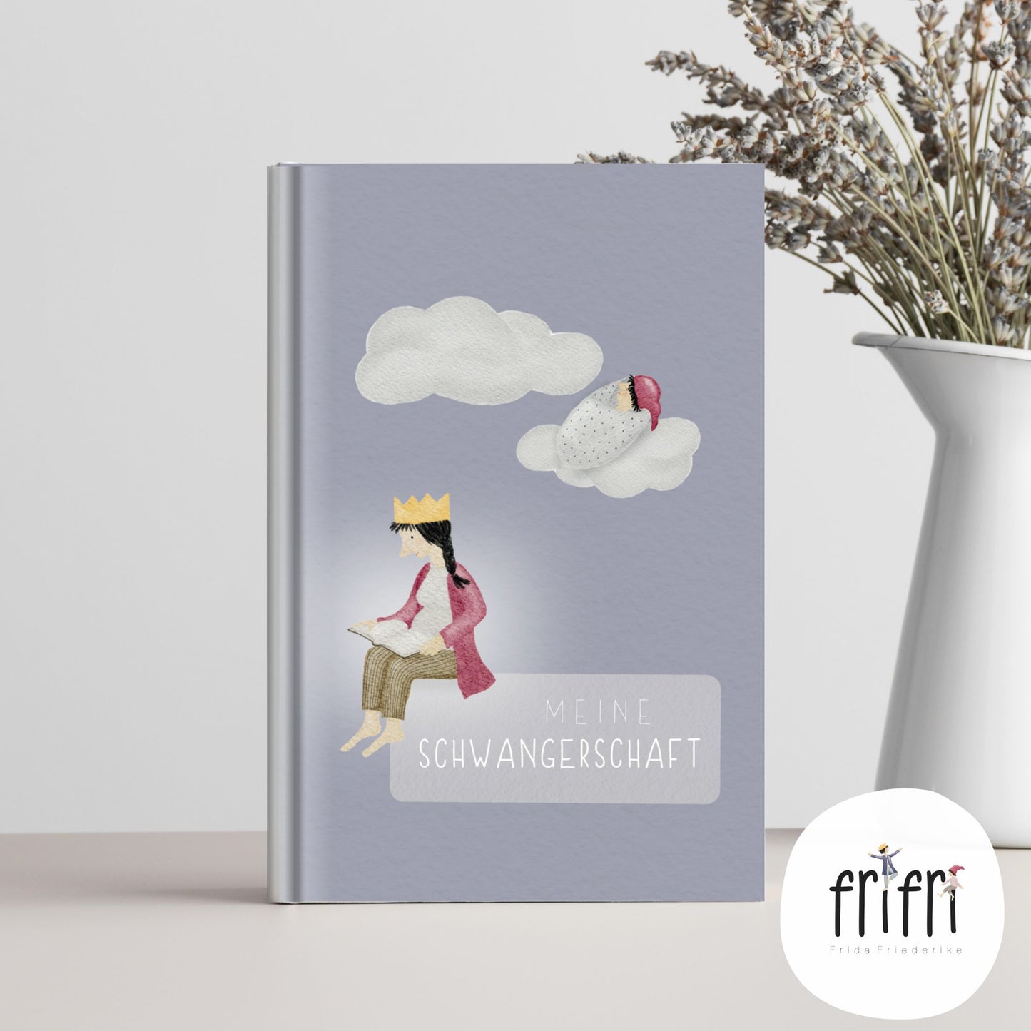 Schwangerschafts-Tagebuch handillustriert | Schwangerschaftsjournal für Mamas | Erinnerungsbuch Babybauch | Geschenk Schwangerschaft & Geburt