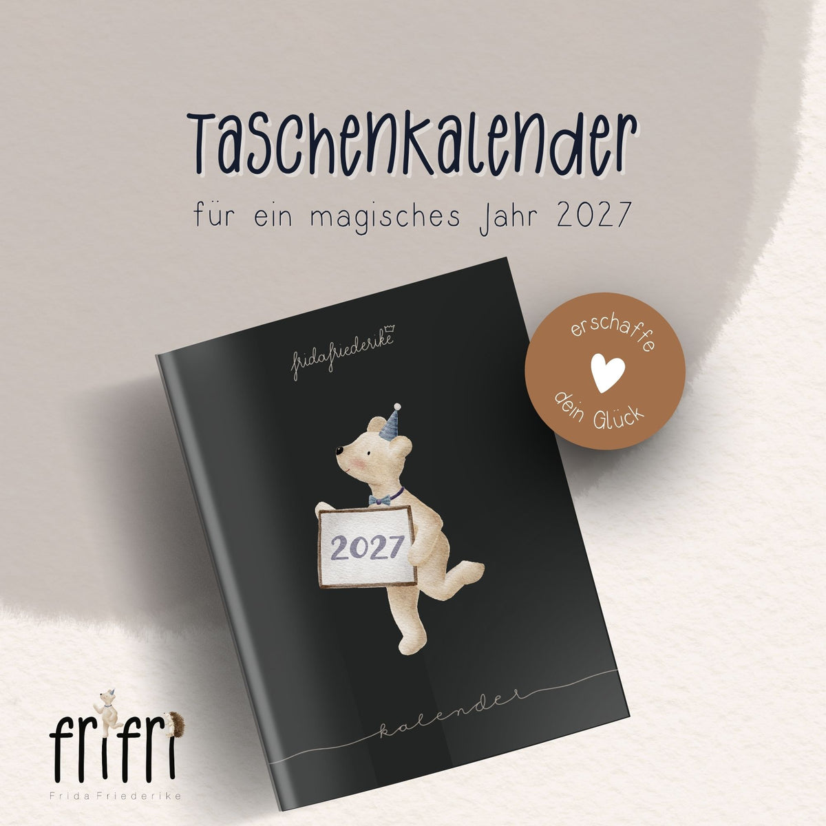 Taschenkalender 2027 „Bären“ – Wochenplaner & Terminplaner