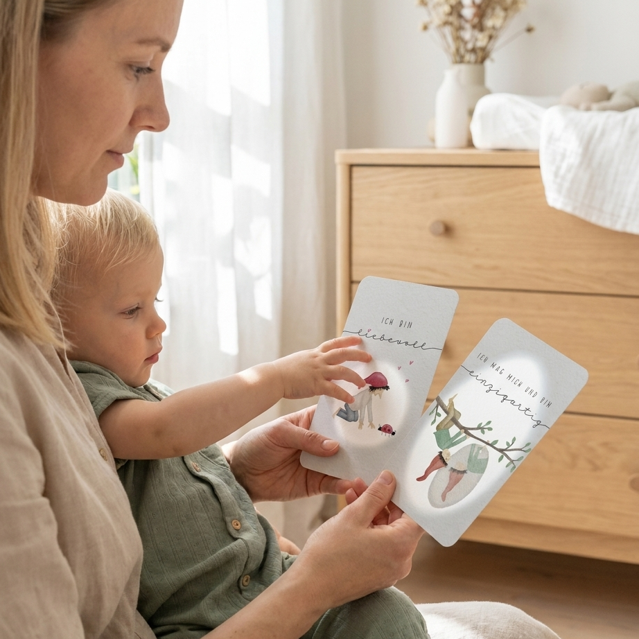 Affirmationskarten für Kinder als Abendritual vor dem Einschlafen