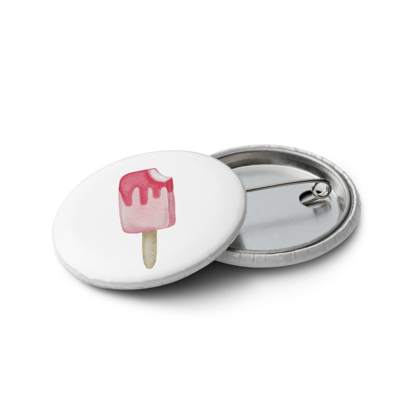 Button Anstecker mit handillustriertem Eis am Stiel