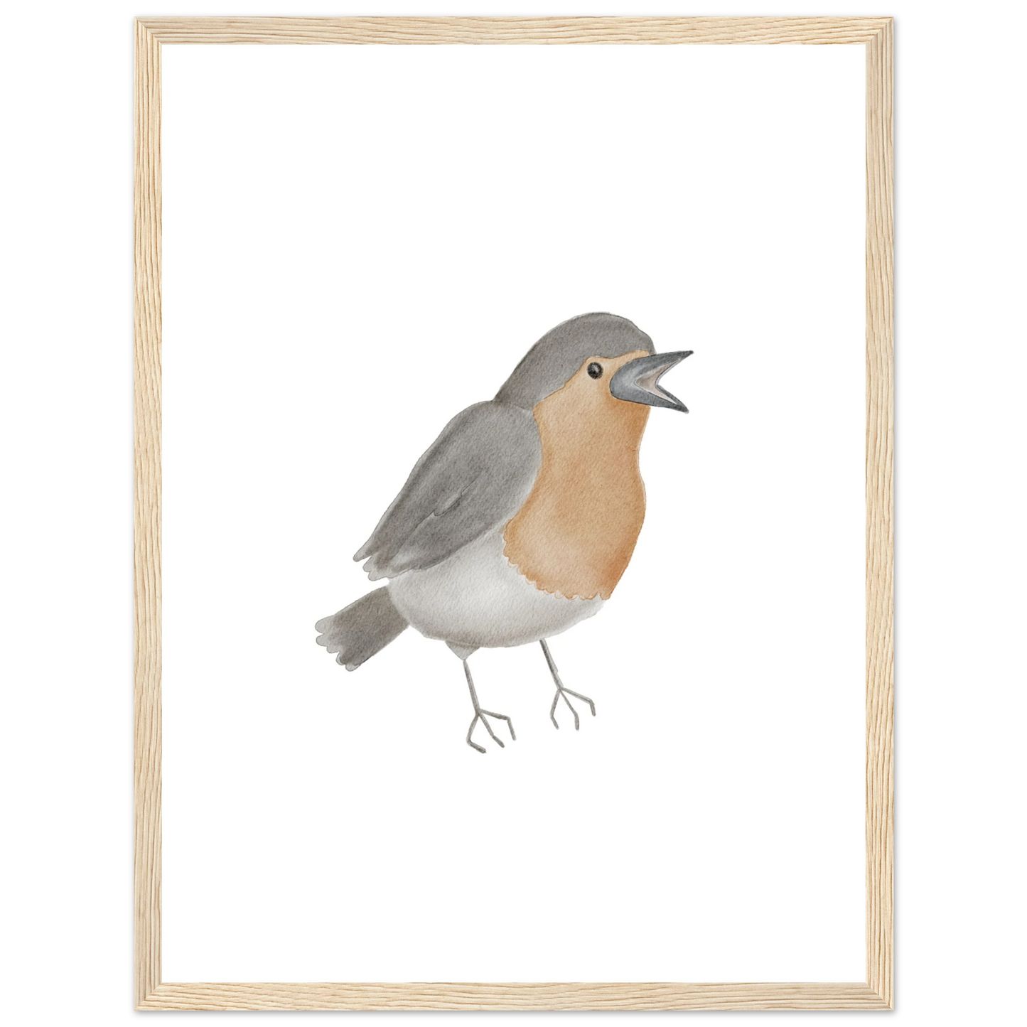 Handillustriertes Vogel Poster fürs Kinderzimmer, Symbol für Freiheit und Selbstvertrauen, minimalistisches Wandbild mit Bedeutung