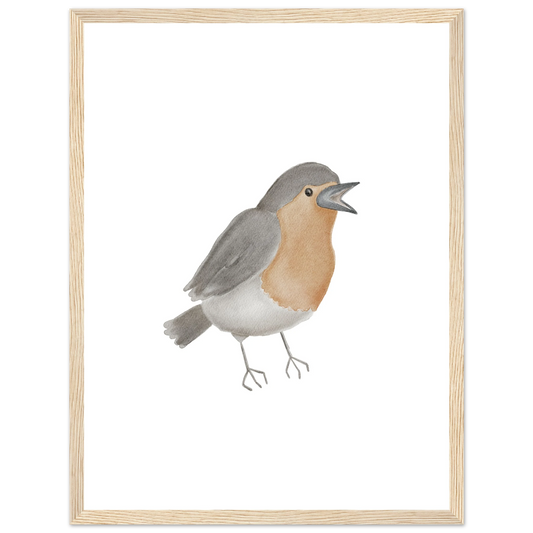 Handillustriertes Vogel Poster fürs Kinderzimmer, Symbol für Freiheit und Selbstvertrauen, minimalistisches Wandbild mit Bedeutung