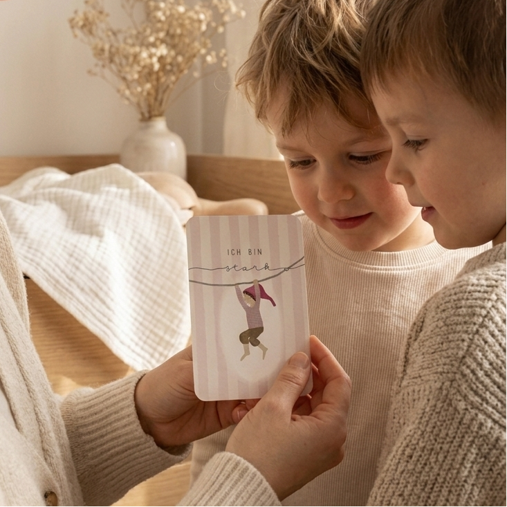 Mutkarten für Kinder als Morgenritual vor Kindergarten oder Schule
