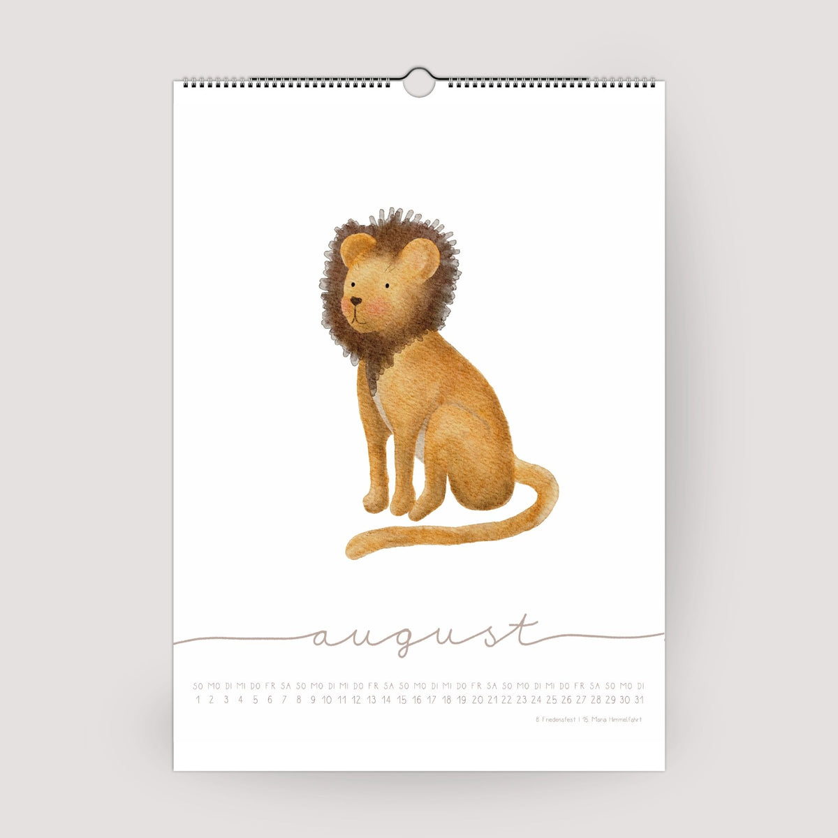 Sommerliches Tiermotiv im Posterkalender 2027
