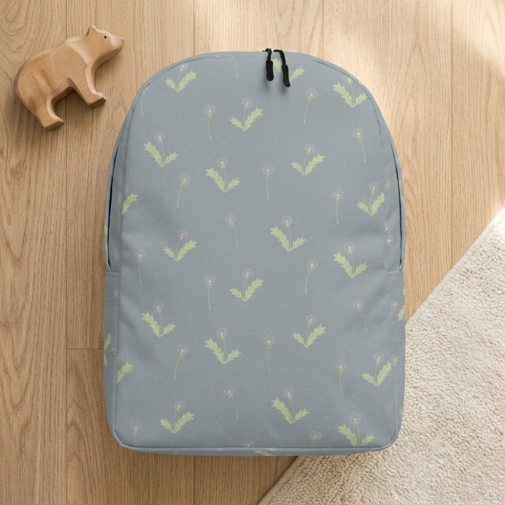 Pusteblumen Rucksack für Alltag und Ausflüge auf hellem Holz