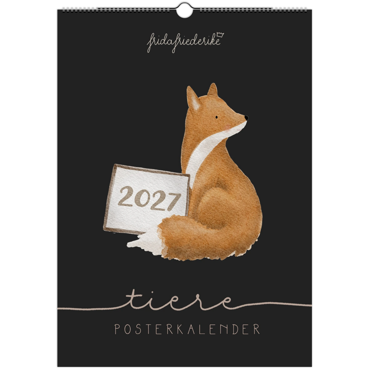 Großer Tierkalender 2027 im Format A3 für die Wand