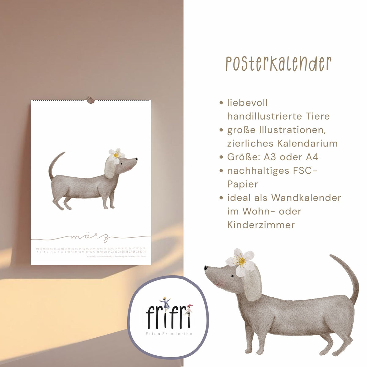 Tierkalender 2027 Motive nach Jahresende als Poster weiterverwenden