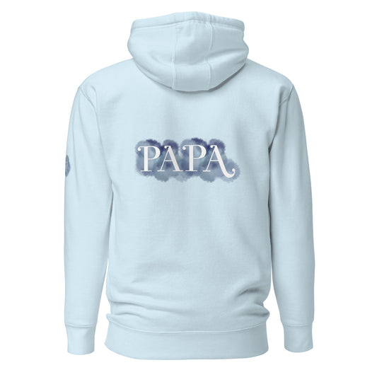 Kapuzenpullover "PAPA" im Aquarelldesign