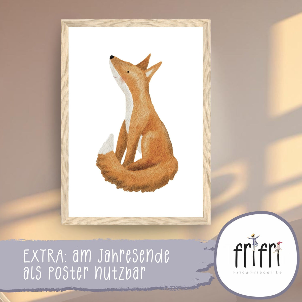 Wandkalender 2027 mit Tieren als Deko fürs Kinderzimmer