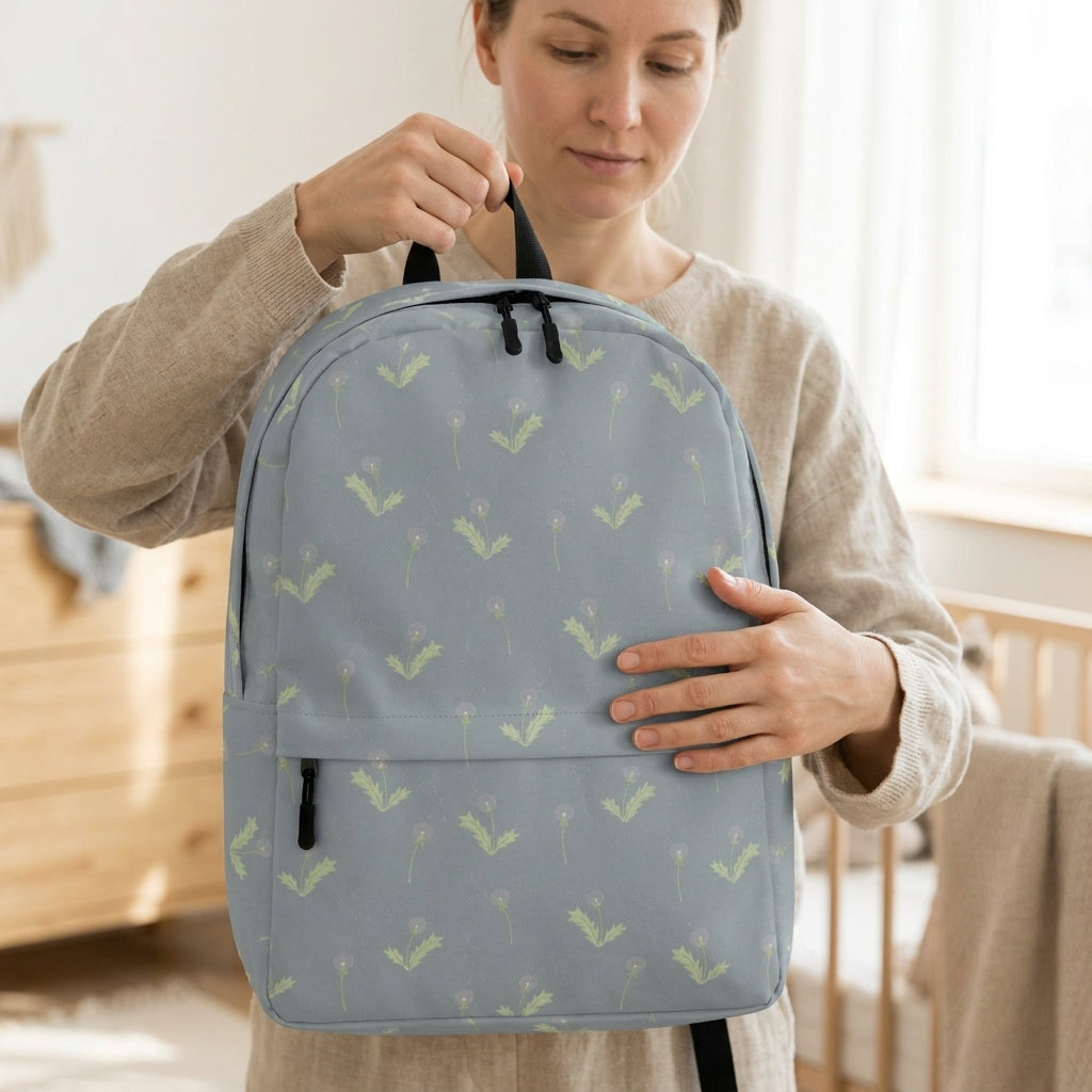 Wasserabweisender Pusteblumen Rucksack mit Laptopfach für Alltag und Uni